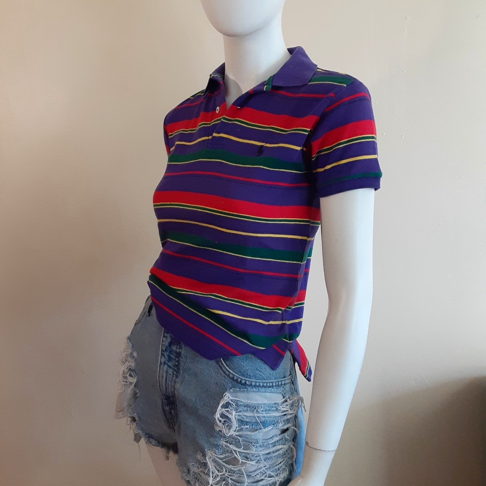 Vintage Ralph Lauren Blue Label Polo 2 Button Top